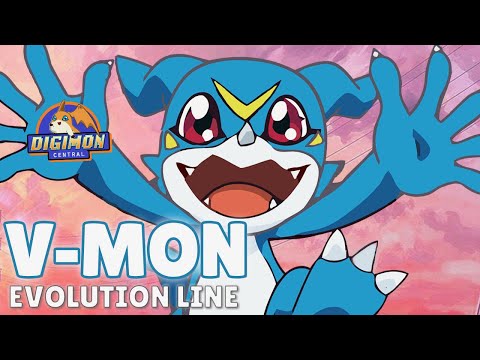 Видео: Линия эволюции V-mon (Veemon)