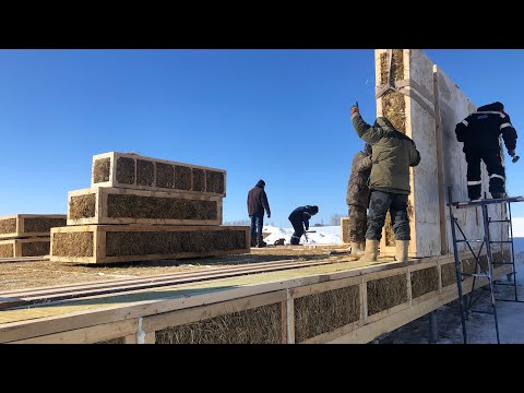 Видео: Строим соломенные дома из панелей - инструкция, фильм 1 - краткий обзор обо всем по немногу