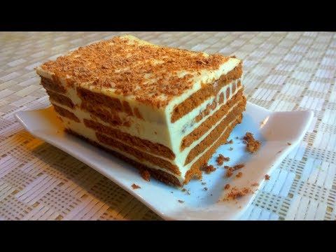 Видео: Торт без выпечки из печенья и творога