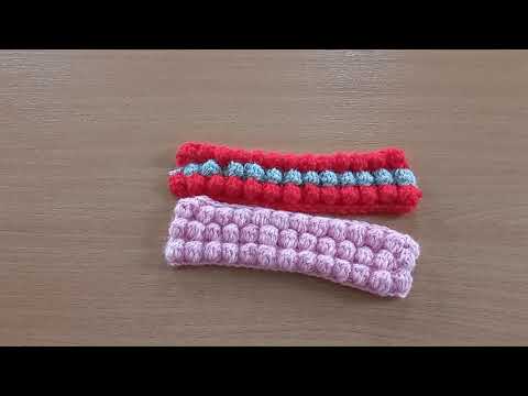 Видео: Вяжем узор "Шишечки" или "Попкорн" крючком.