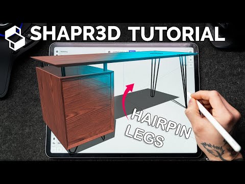 Видео: Стол с ножками-шпильками в Shapr3D — CAD-проект для деревообработчиков