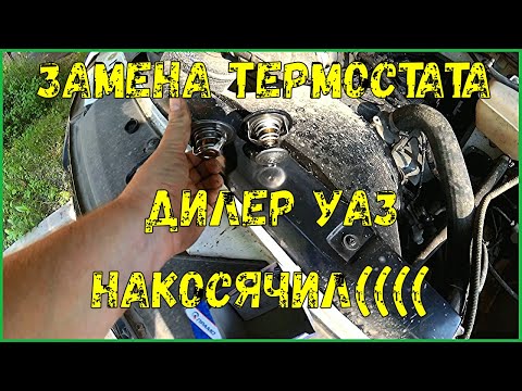 Видео: Косяк дилера УАЗ, замена термостата-перегрев побежден!