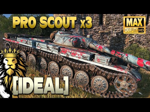 Видео: T-100 LT: Pro scout x3 [IDEAL] - Мир танков