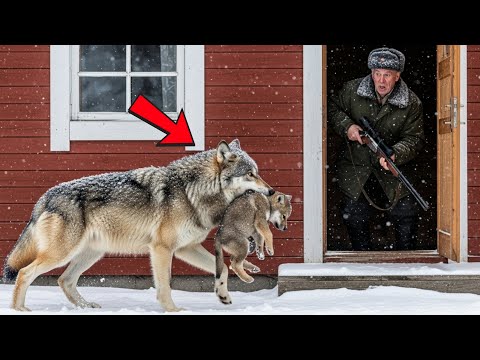 Видео: Волчица попросила охотника спасти волчонка — финал превзошёл все ожидания.