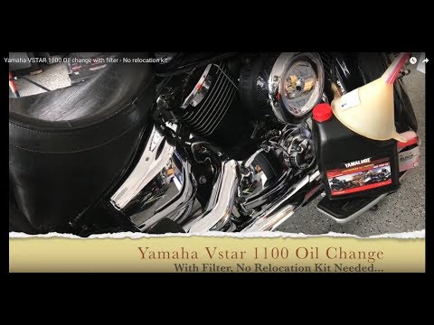 Видео: Техническое обслуживание Yamaha VSTAR 1100 — замена масла с фильтром — без комплекта для перестан...