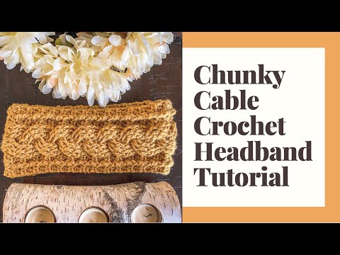 Видео: Вязаная повязка на голову крючком - Урок по вязанию крючком косы - Как связать повязку на голову ...