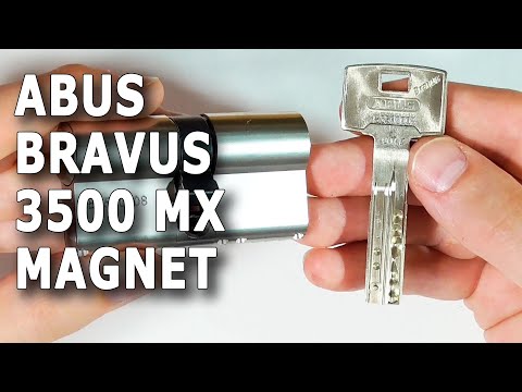 Видео: ABUS BRAVUS 3500 MX Magnet - немецкий цилиндр с магнитным пином.