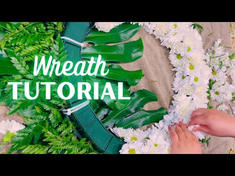 Видео: Как сделать траурный венок!