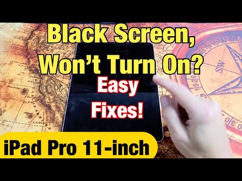 Видео: iPad Pro 11 дюймов: чёрный экран, не включается? Исправлено! (Посмотрите первым!)