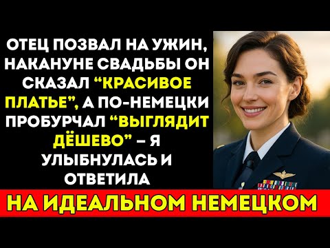 Видео: Отец моего жениха насмехался надо мной за ужином по-немецки — поэтому я ответила на идеальном