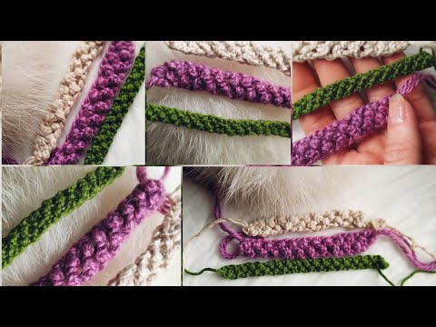 Видео: ✓ Ажурный шнур крючком Туториал по вязанию шнура  цепочки крючком Тесьма крючком