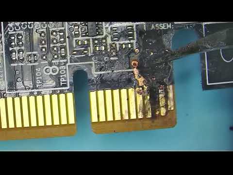 Видео: Ремонт прогара доски в районе PCIE