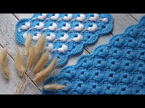 Видео: Шикарный объемный узор крючком | Плед крючком | Crochet pattern