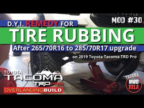 Видео: Как установить шины 285/70R17 (с 30" до 33") без трения на Tacoma TRD Pro 3-го поколения, модифик...