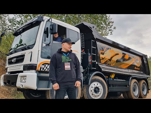 Видео: Самосвал Daewoo Novus с кузовом Grunwald. Новый лидер?