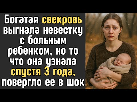 Видео: Богатая свекровь выгнала невестку с больным ребенком, но то что она узнала спустя 3 года, шокировало