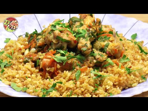 Видео: Жареное плечо цыплёнка с булгуром на гарнир. Вкуснейший куриный деликатес.