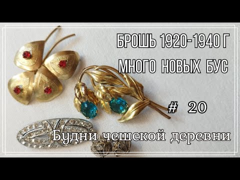 Видео: #20 Блошиный рынок Праги \  Брошь 1920-1940 лет  \ Будни чешской деревни   #чешскаябижутерия