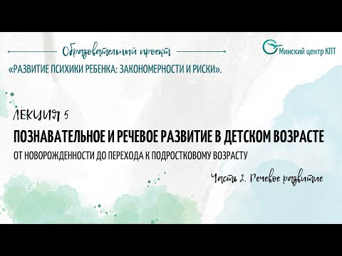 Видео: Познавательное и речевое развитие в детском возрасте - часть 2