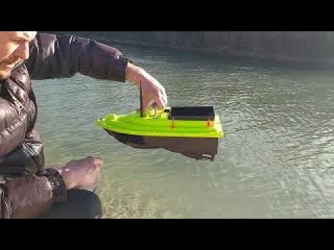 Видео: Прикормочный кораблик на испытаниях.