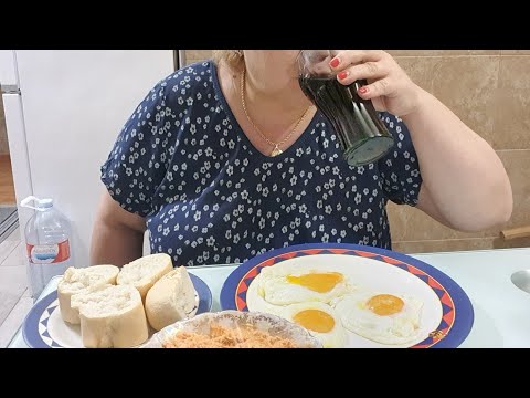 Видео: МУКБАНГ 💢 НОЧНОЙ ЖОР, ЯИЧНИЦА КАК ЭТО ВКУСНО MUKBANG 💥NIGHT ZHOR ,но asmr