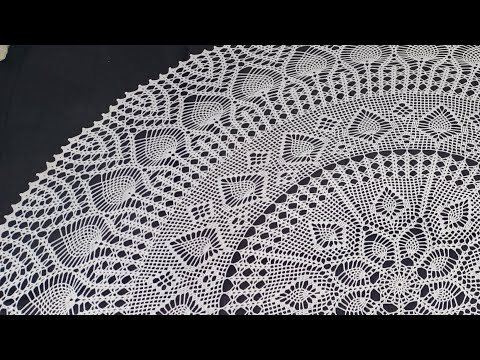 Видео: Скатерть крючком. 120 см. Пятая часть.  #скатерть   #вязание