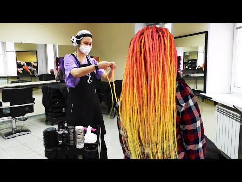 Видео: Как сделать дреды с переходом цвета. Крючковые безопасные де дреды.