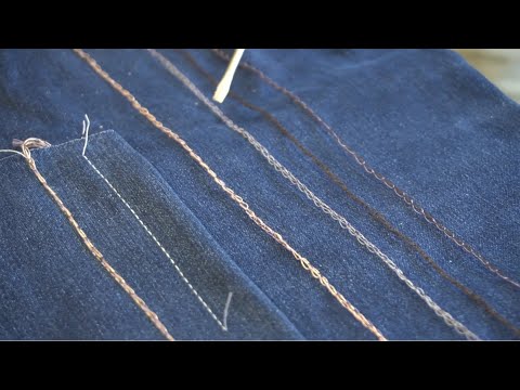 Видео: Имитация цепного стежка - Джинсовая строчка!