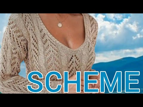 Видео: Уютные 🌞 летние свитера со схемой вязания. Cozy summer sweaters with knitting patterns.