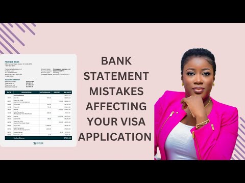 Видео: Ошибки в банковской выписке, влияющие на рассмотрение вашего заявления на визу