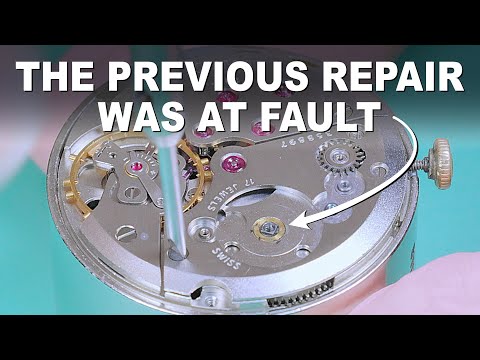 Видео: Попытка ремонта часов Cyma 1960-х годов, исправление неисправного предыдущего ремонта?