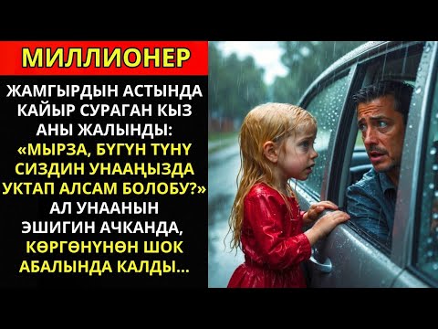 Видео: «Урматтуу, бүгүнү сиздин унаада уктасам болот беле?» — жамгырга чөбөгөн бош кыз миллиондорго ыйлады