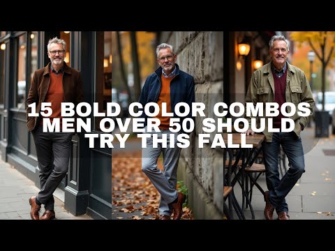 Видео: 15 смелых цветовых сочетаний, которые стоит попробовать мужчинам старше 50 лет этой осенью
