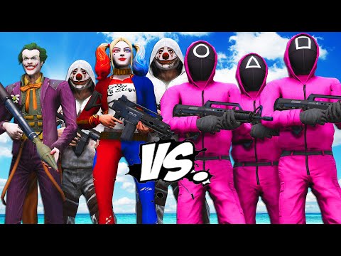 Видео: командный джокер против кальмара игра армия - эпическая битва