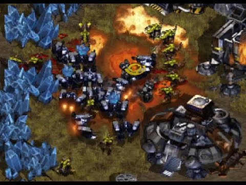 Видео: StarCraft: Brood War - ZVT - на карте Destination - Rush Zerg с поеданием минерала - с комментариями