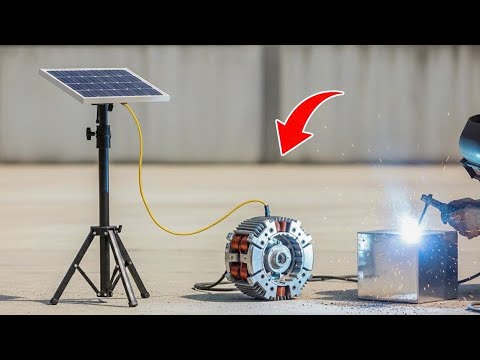 Видео: ЭЛЕКТРИЧЕСТВО НЕ НУЖНО! Бесплатная электросварка из старых электродвигателей и солнечных панелей 🔥