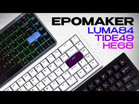 Видео: Три Нестандартные Клавиатуры на Любой Вкус! | Обзор Epomaker Luma84, HE68, Tide49