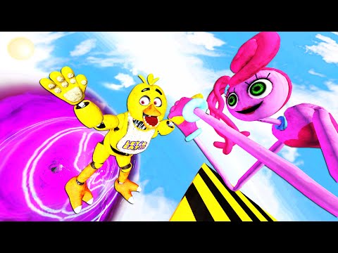 Видео: FNAF Animatronics VS Mommy Long Legs: Ragdoll Falls — ИСПЫТАНИЕ ТЕЛЕПОРТАЦИИ! [GMOD]