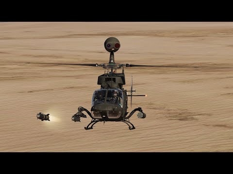 Видео: DCS OH-58D Kiowa Warrior. Применение вооружения и Петрович в DCS World.