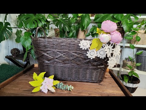 Видео: дровница из экоротанга