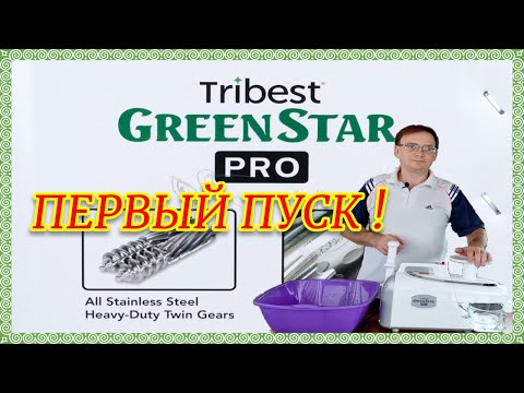 Видео: Первый пуск соковыжималки Tribest Green Star Pro GS P502