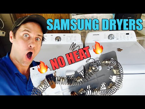 Видео: Почему сушильные машины Samsung не нагреваются? | Засорение ворсом и неисправный нагревательный э...