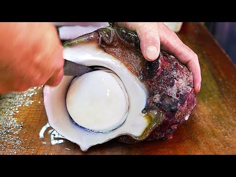 Видео: Инопланетянин морская улитка Японская уличная еда