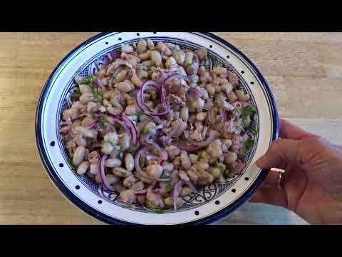 Видео: Cалат тунец с фасолью/Italian tuna and bean salad