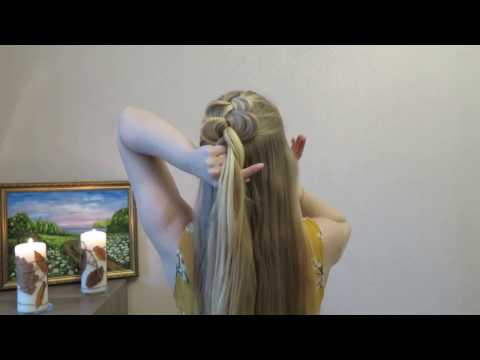 Видео: Французская коса наоборот самой себе