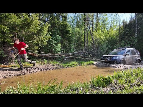 Видео: X-Trail на бездорожье. 3 километра за 7 часов. Вдвоем на разведку газопровода.