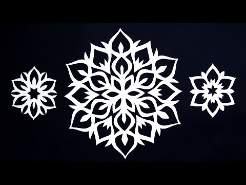 Видео: Как вырезать красивые снежинки из бумаги DIY - Простая снежинка DIY - Простые поделки.
