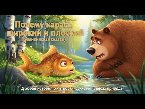 Видео: Почему карась широкий и плоский (Эвенкийская сказка) 🐟✨