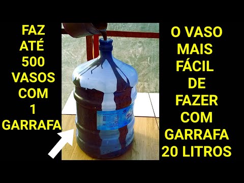 Видео: Как сделать горшок из цемента из ПЭТ-бутылки, простой в изготовлении горшок