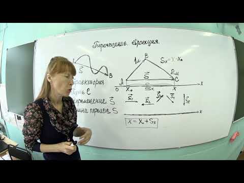 Видео: Физика 10 класс.Перемещение,траектория.проекции